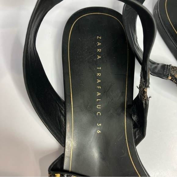 Zara snake skin Strappy Sandals size 36 - Picture 3 of 8